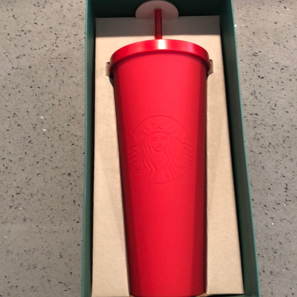Starbucks red cold cup